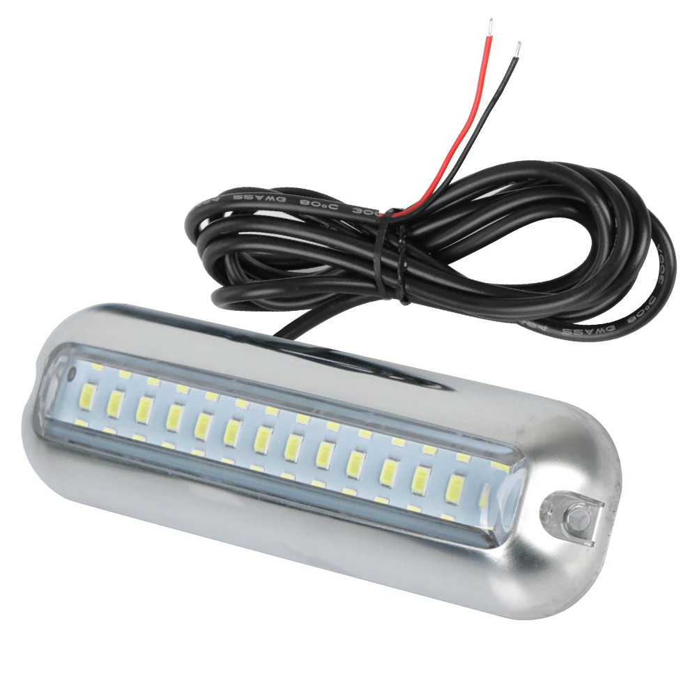 Barca luce di poppa barca marina pontone subacqueo lampada di poppa impermeabile 50W 42 leds universale blu/bianco/rosso acciaio inossidabile