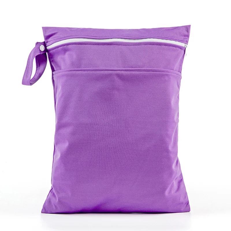 Bolsa seca y húmeda para pañales de tela, bolsas de viaje lavables e impermeables, doble cremallera, reutilizable, compras, cochecito de bebé, bolsa colgante para almacenamiento