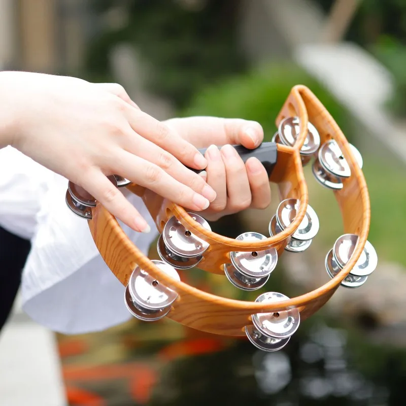 Professional Hand Rattle Sound Healing Hand Clapping Bell Spiritual Relaxation Bells Mindfulness Percussion Musical Instruments