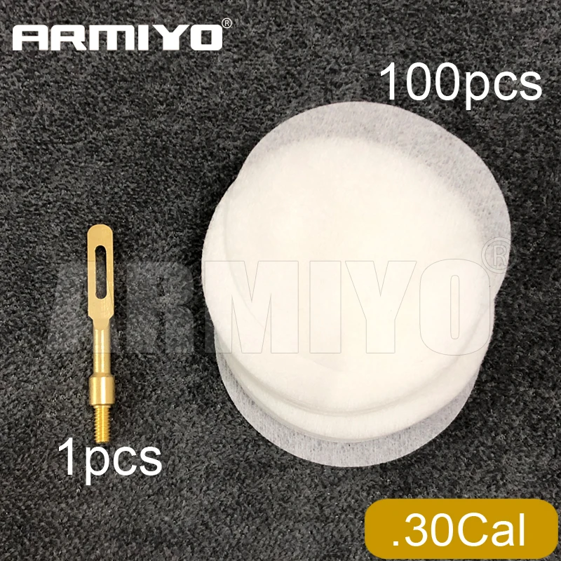 Armiyo Schlauch- und Rohrreinigungspads aus Wollfilz mit Löchern, 6 cm, Messinghalter, massive Schlitzspitzen für 4,5 mm bis 9 mm Jagd – Detail 7