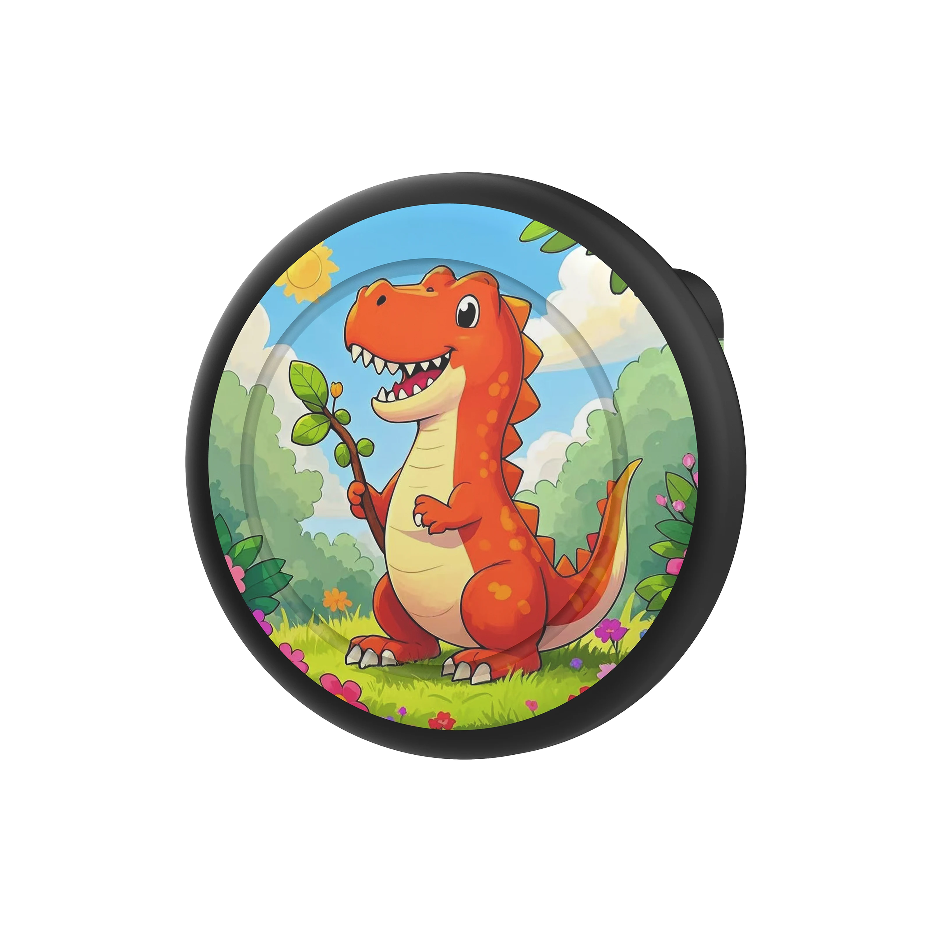 JSPTEC Cartoon brooch Security Bluetooth Tag Based on IOS Find My app Anti-lose Tracker Sound Locate Message Reminder Alarm