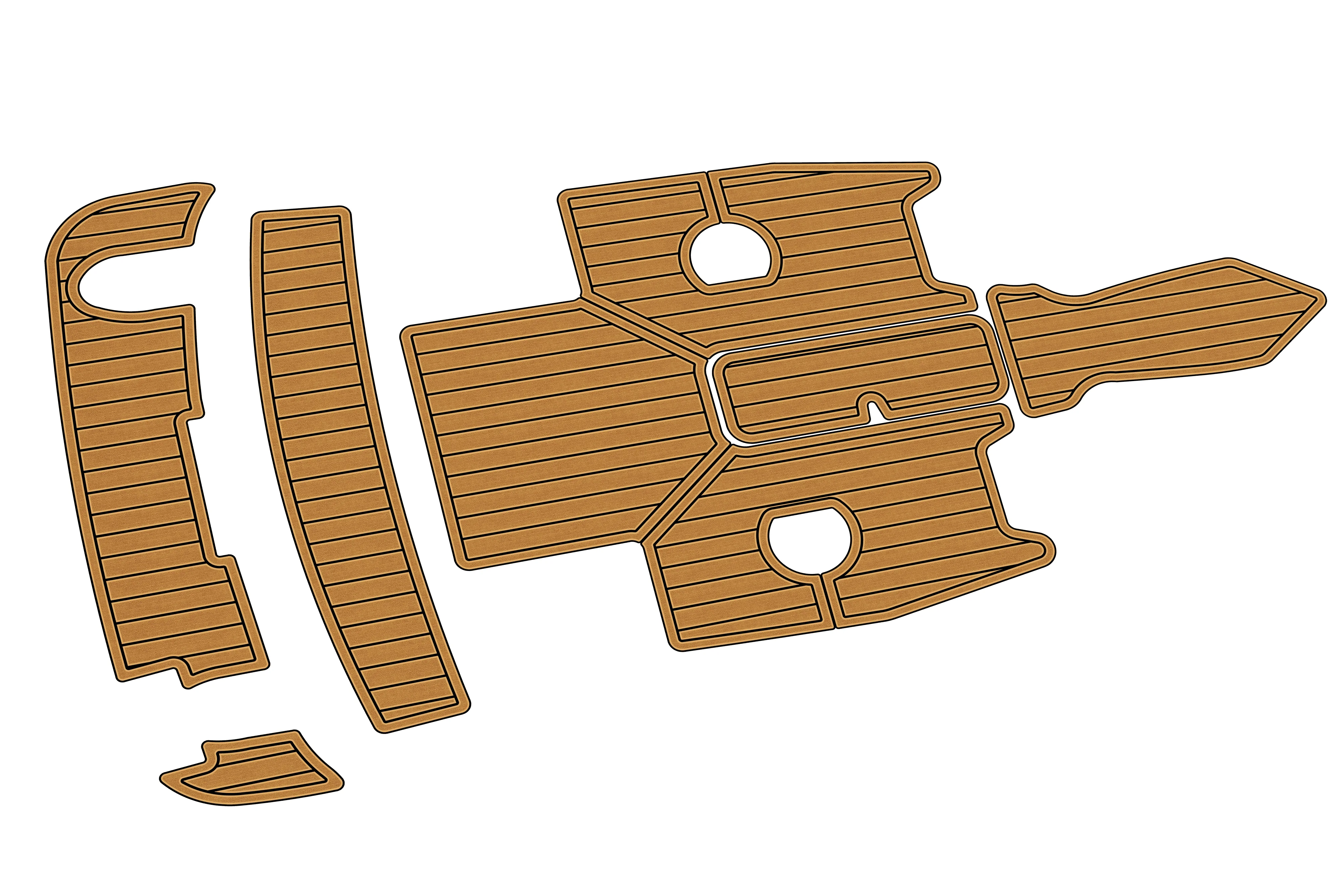 Marine Faux Teak EVA Non-Slip Mat-2011  Glastron 225 GT Self-Adhesive 1/4