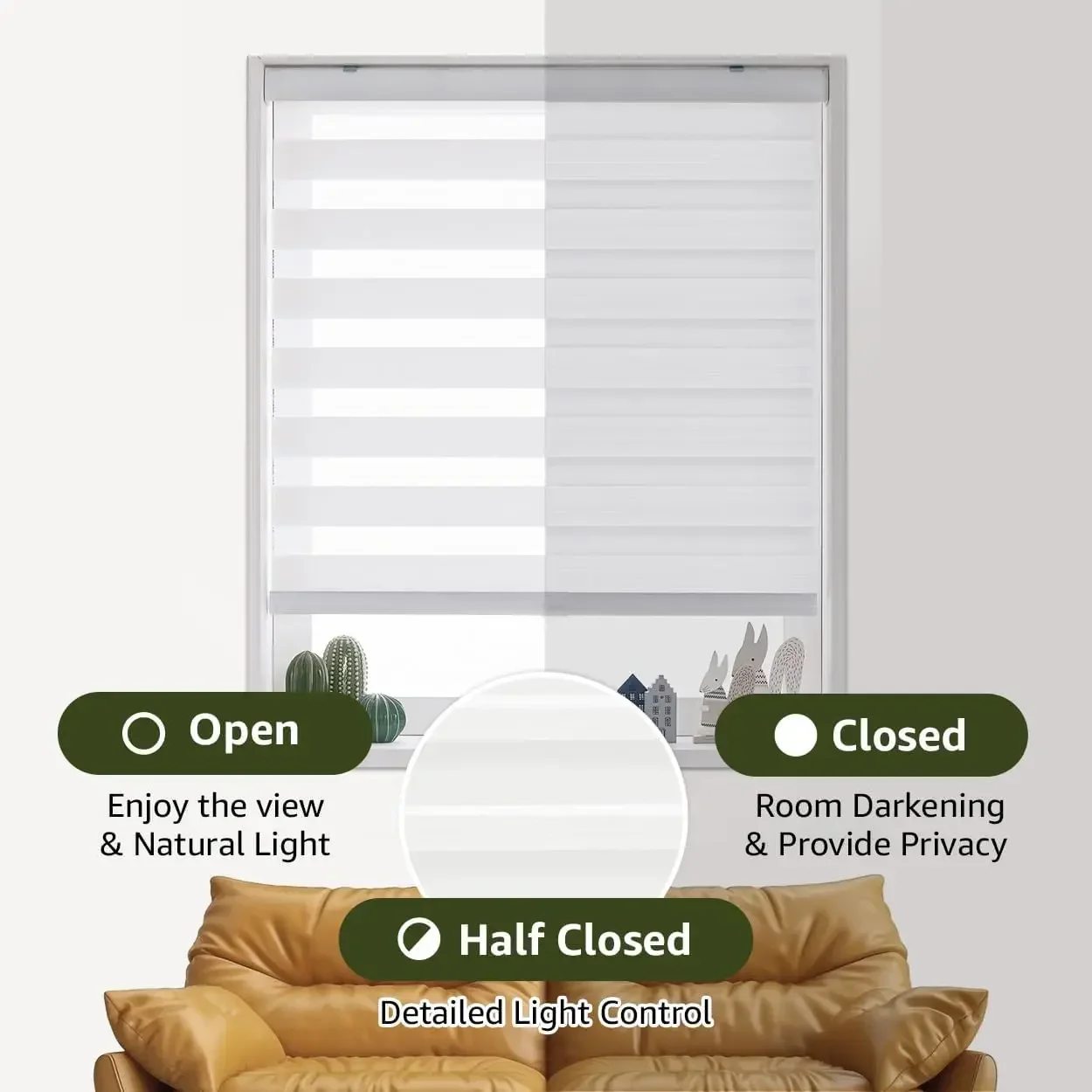 for Bathroom, Living Room and Bedroom, Manual and Automatic, Customizable Size Blinds Honeycomb Blinds, Non-perforated Blinds