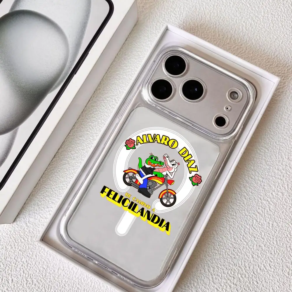 

A-Alvaro D-Diaz Sayonara Phone Case for iPhone 17 16 15 14 13 12 11 Pro Max Plus Clear Magnetic Shockproof Scratch-Resistant