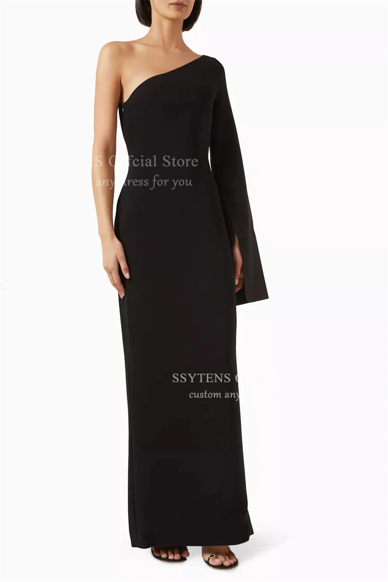 فساتين سهرة أنيقة بحورية البحر من SSYTENS بسيطة بكتف واحد في المملكة العربية السعودية فستان حفلة موسيقية من فساتين سهرة بطول الأرض مخصص