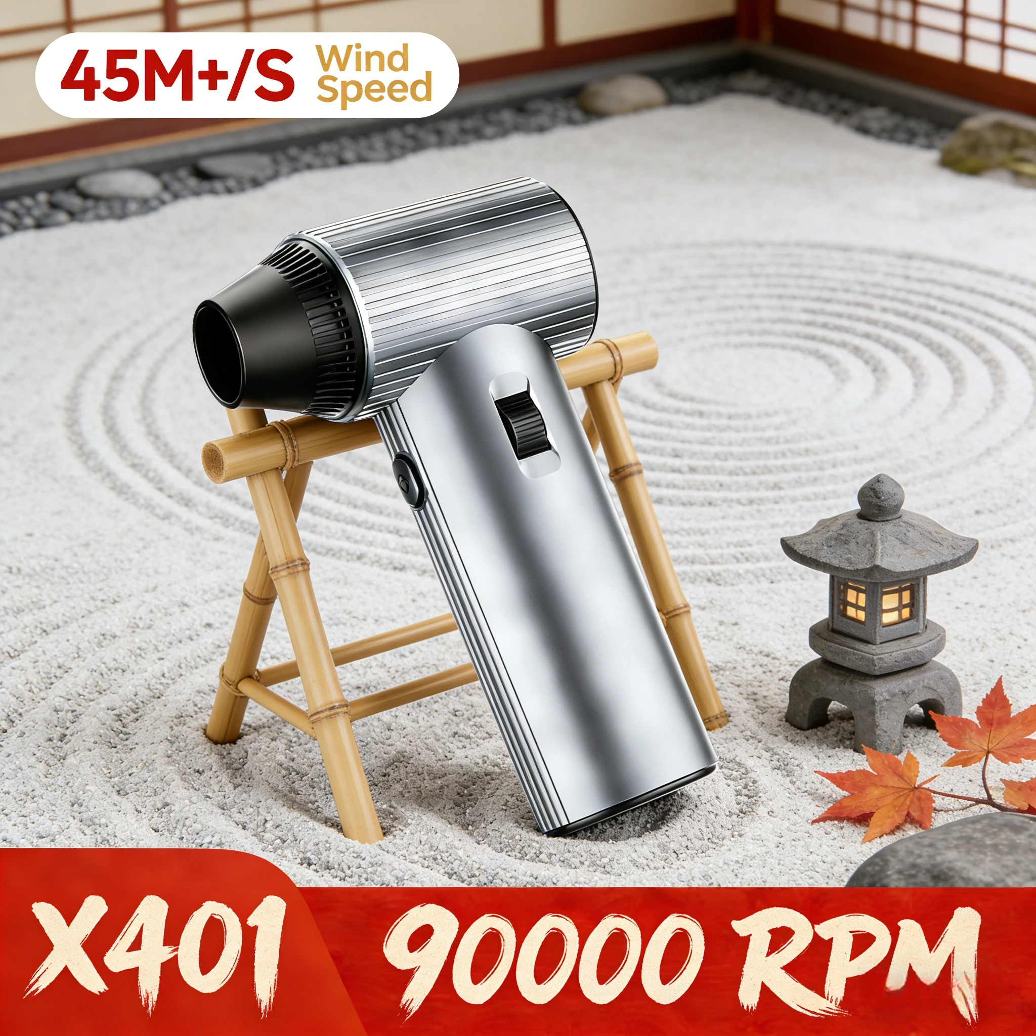 ADINKAM X401 90000RPM Turbo Fan 280W Power 45m/s Wind 19min Runtime Type-C Fast Charge Portable 150℃ Protection Cooling/Cleaning