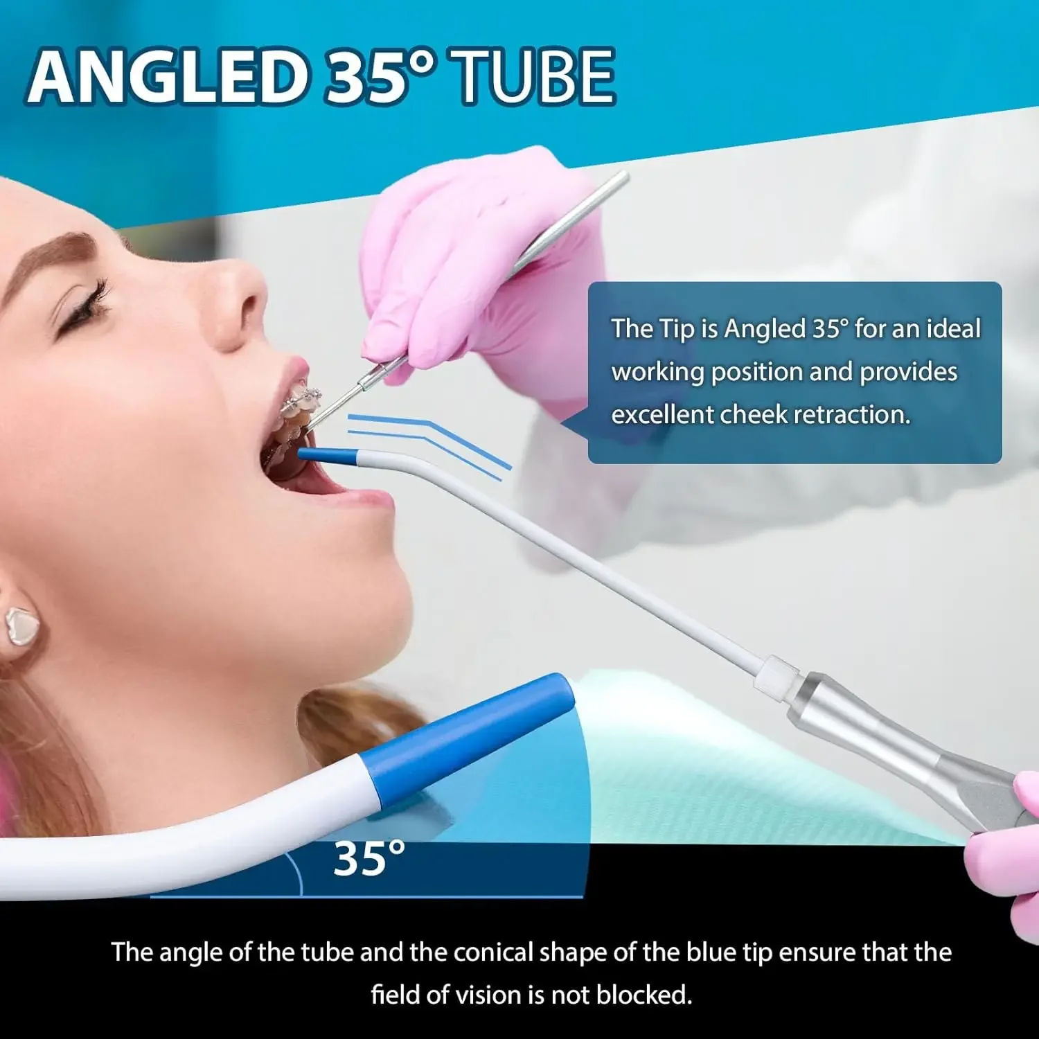 Disposable Dental Suction Tips 50/100Pcs Surgical Aspirator Tips for Dental Clinic Oral Surgery