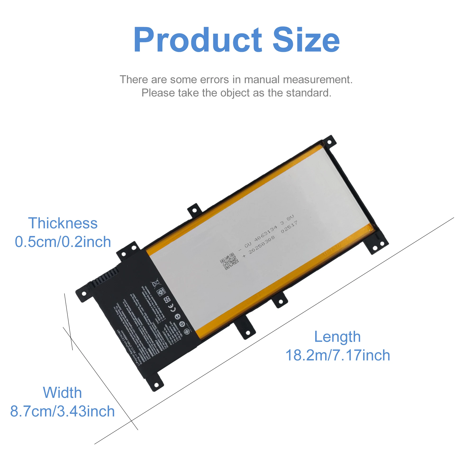 C21N1401  Laptop Batteryfor ASUS W409L W419L K455L A455L R419L R455L X454L X455L F455L Y483L VM410L 37WH 7.6v