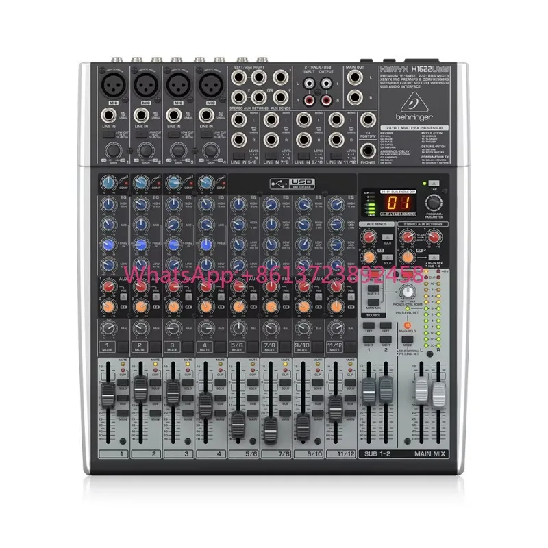 Mezclador de Audio Analógico Behringer Xenyx X1622USB de 16 Canales con Tarjeta de Sonido USB Integrada, Equipo Musical, Perfecto para Producción Musical