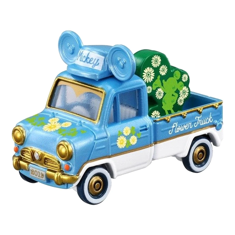 TAKARA TOMY-Modèle de camion de souris de printemps Disney pour enfants, ornements de dessin animé, cadeaux d'anniversaire, jouets périphériques animés