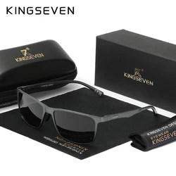 KINGSEVEN High Quality rectangle Aluminum Sunglasses Polarized Sun Glasses for Men Sport Driving Glasses