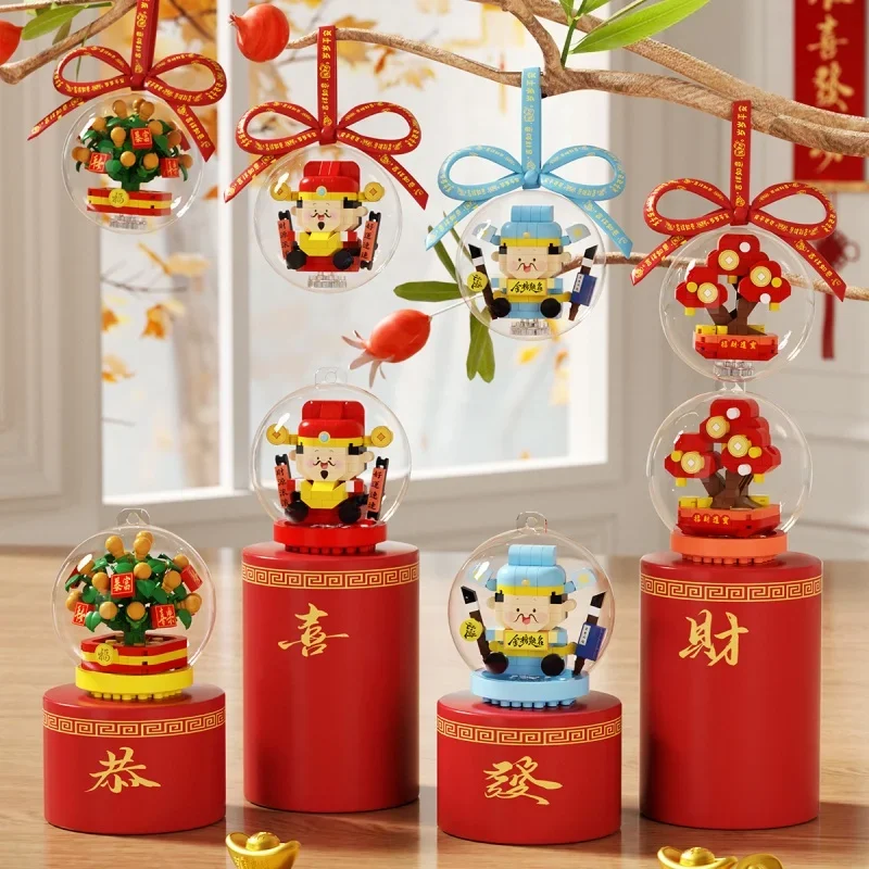 Micro Particle Building Blocks Flower Rose Crystal Ball Plant Blocks Desktop Ornament Educational Toys Children Birthday Gifts - view 5