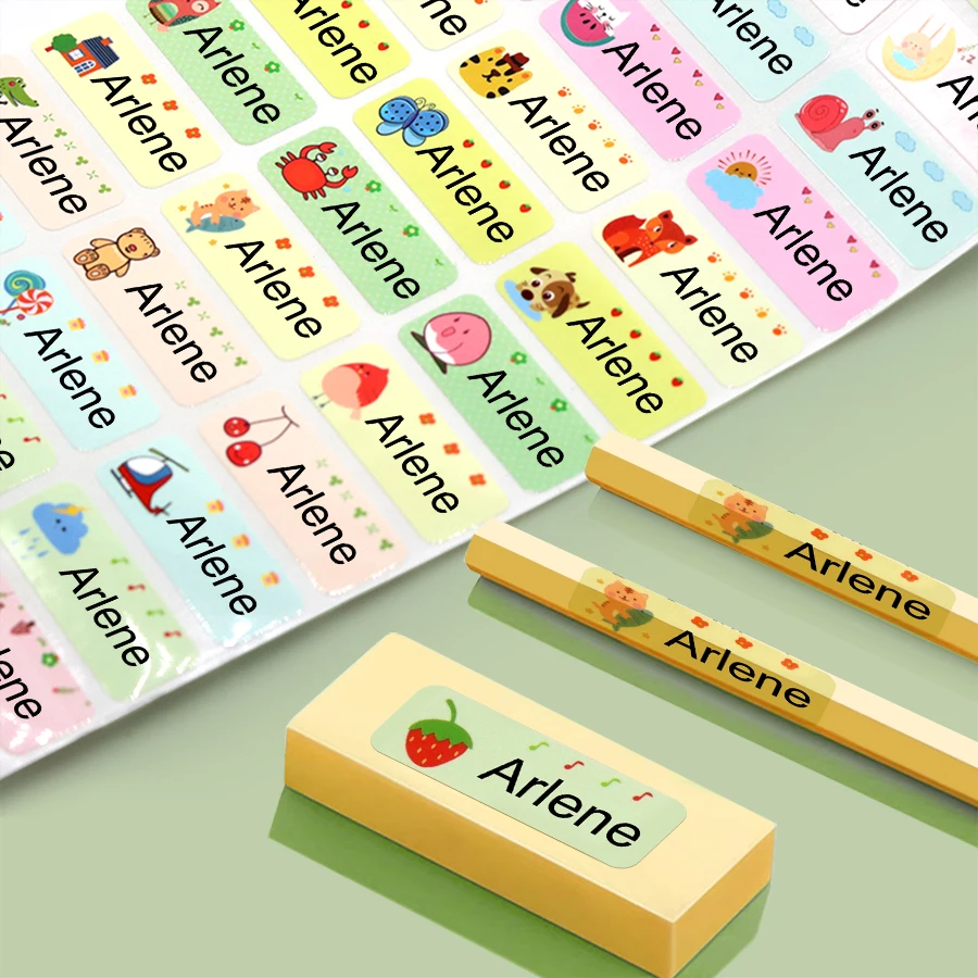 Customized name stickers, personalized labels, waterproof office supplies labels, school stationery, bottles, toys, small sizes