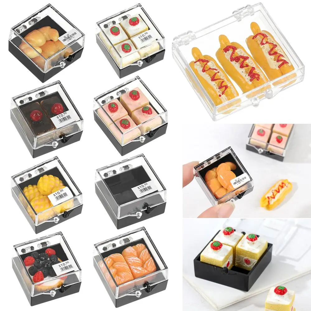 บ้านตุ๊กตาขนมปังบรรจุกล่องขนาดเล็ก1:12จำลองอาหารตุ๊กตาเค้กอุปกรณ์เสริมโมเดลของเล่นของขวัญบ้านของเล่นห้องครัวเล่น