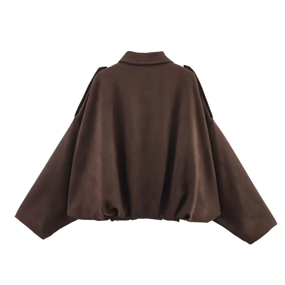 HH Women's Street Fashion Solid Loose Suede Texture Coats Causal Long Bat Sleeves Lapel Zipper Fly Winter Vintage Jackets 69 S2e7efb110d2d4002b3b42946b599e25eu