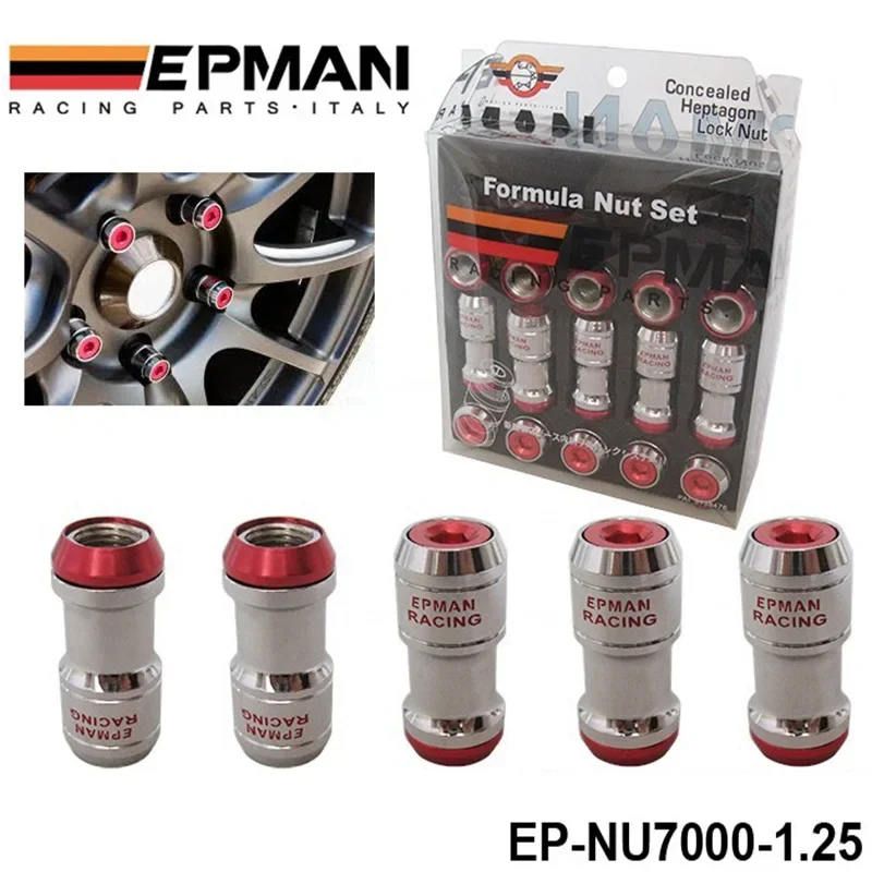 Authentic EPMAN Acorn RIM Racing Lug Wheel Nuts Screw M12 x P1.25/ M12 x P1.5 20PCS Car For Toyota EP-NU7000