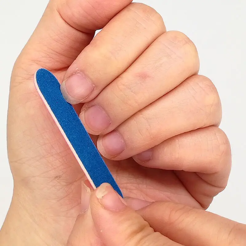 5/100pcs Professional Double Side Nail Files Pink Blue Sandpaper Buffer Block Polisher Pedicure Manicure Nail Art Tools