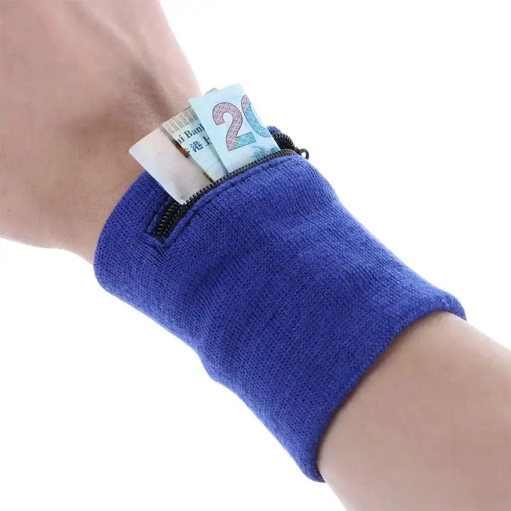 Sport-Armband mit Reißverschlusstasche, Lauf-Sport-Armbandtasche für MP3, Schlüssel, Karten, Aufbewahrungstasche, Basketball-Schweißbänder, Armbandtaschen – Detail 11