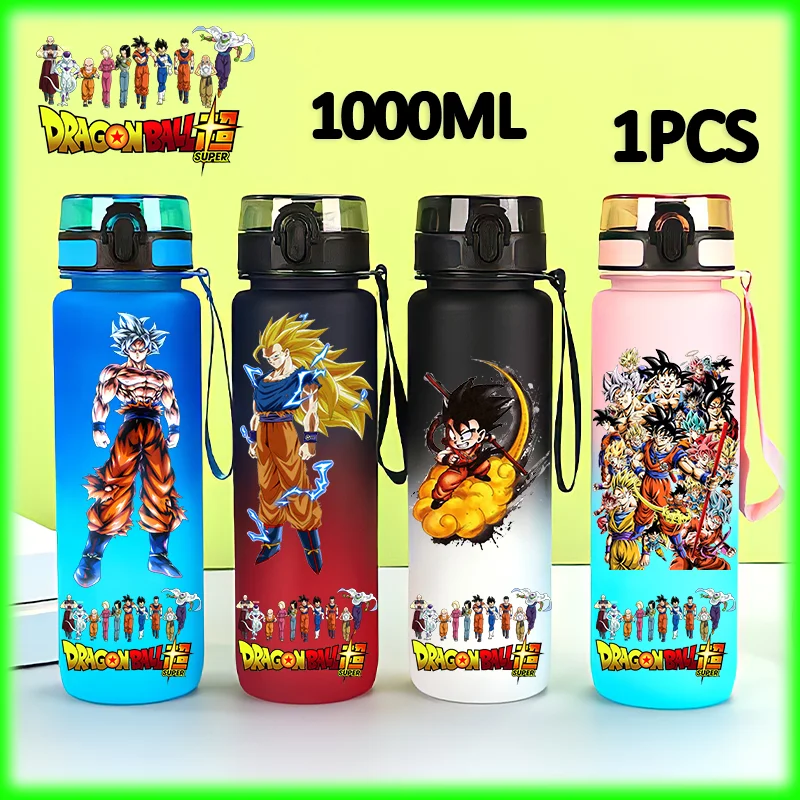 Dragon Ball-taza de agua con gradiente de Color, 1000ML, Kakarotto, Vegeta IV, periféricos, Copa de Dragon Ball, Super estudiante, taza para beber para adultos, regalo
