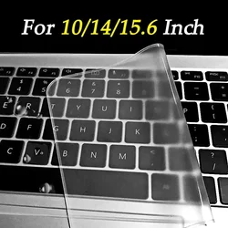 Universal 10/14/15.6 Inch Laptop Keyboard Cover Notebook Transparent Protector Film Dustproof Silicone Clear Films for Macbook