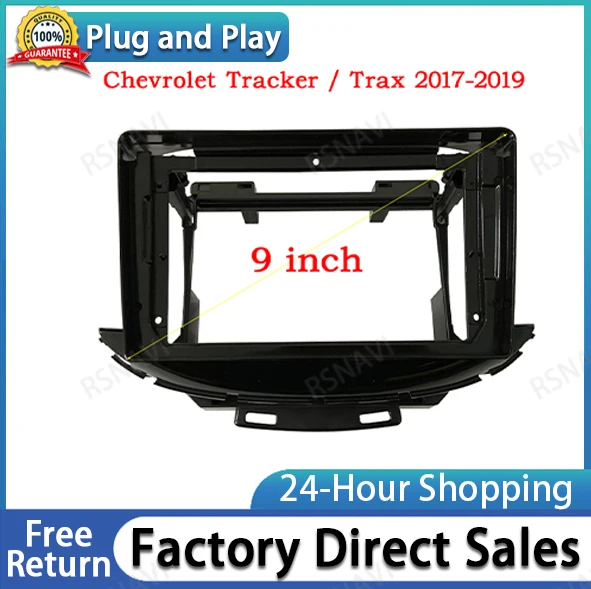 2 Din Android Head Unit Car Radio Frame Kit For Chevrolet Tracker 2017 2018 Auto Stereo Dash Facia Trim Bezel Faceplate