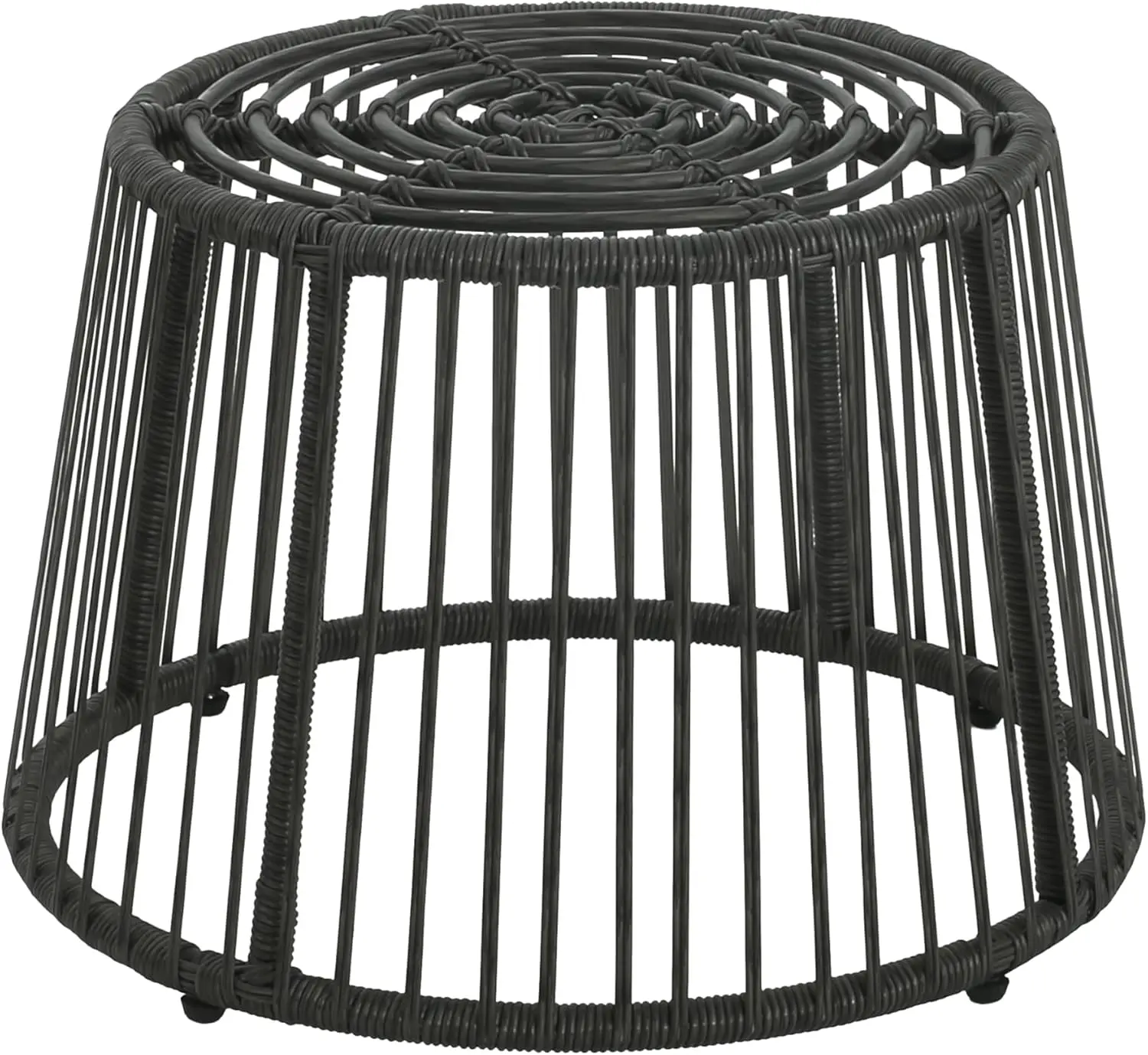 ,Rattan Chat Set with Club Chair, Side Table and Water Re，Outdoor 2 Piece Wicker Patio Furniture Set, Woven Seating Accent Chair
