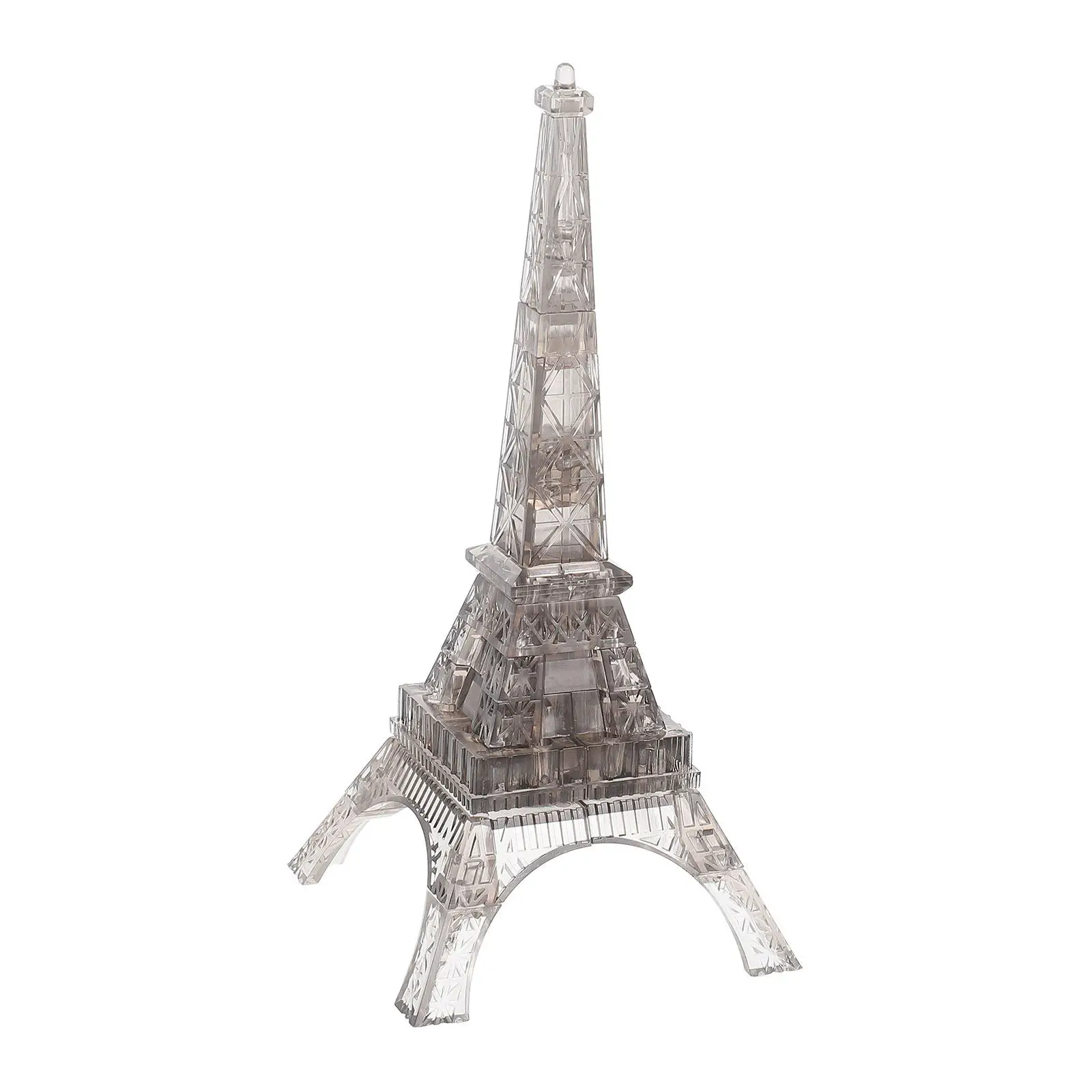 

1Set Crystal Puzzle Transparent Eiffel Tower Decorative 3D Jigsaw Educational Building DIY Miniature Landscape Puzzle for Kids