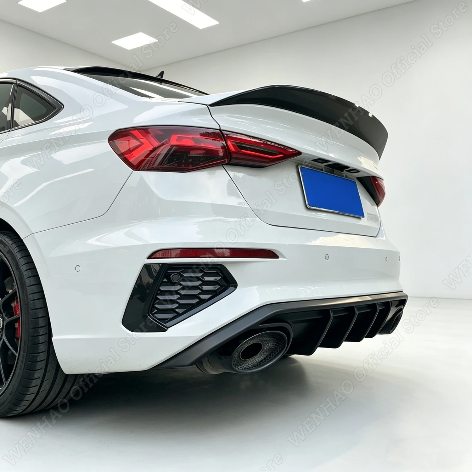 

Gloss Black Maxton Style Car Rear Bumper Diffuser For Audi A3 8Y S-Line S3 Saloon 2020-2024 Tuning Rear Bumper Valance Body Kits