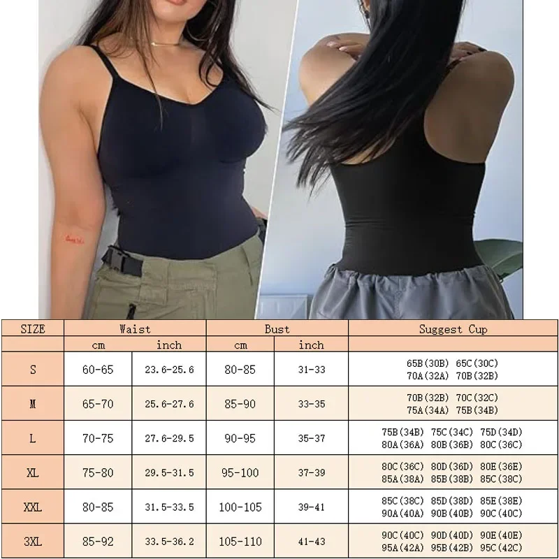 Guudia Racerback Naadloze Beeldhouwen Body Shaper Tank Top Bodysuit voor Vrouwen Buikcontrole Shapewear Rekbare Geribbelde Body