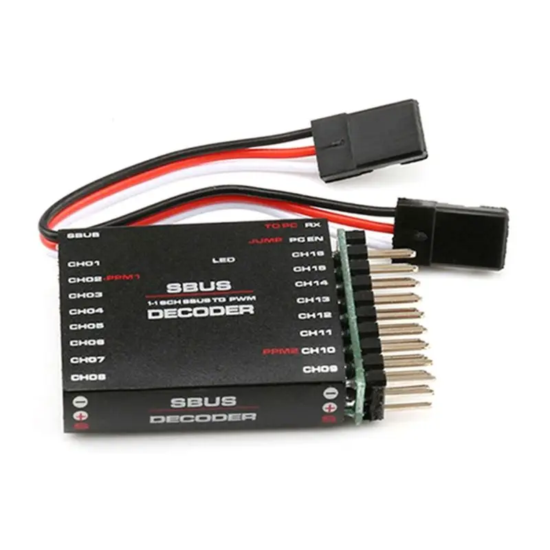 ABUO SBUS to 16CH PWM Converter SBUS to PWM/PPM for Futaba for Frsky Orange RX RC Receiver Signal Conversion