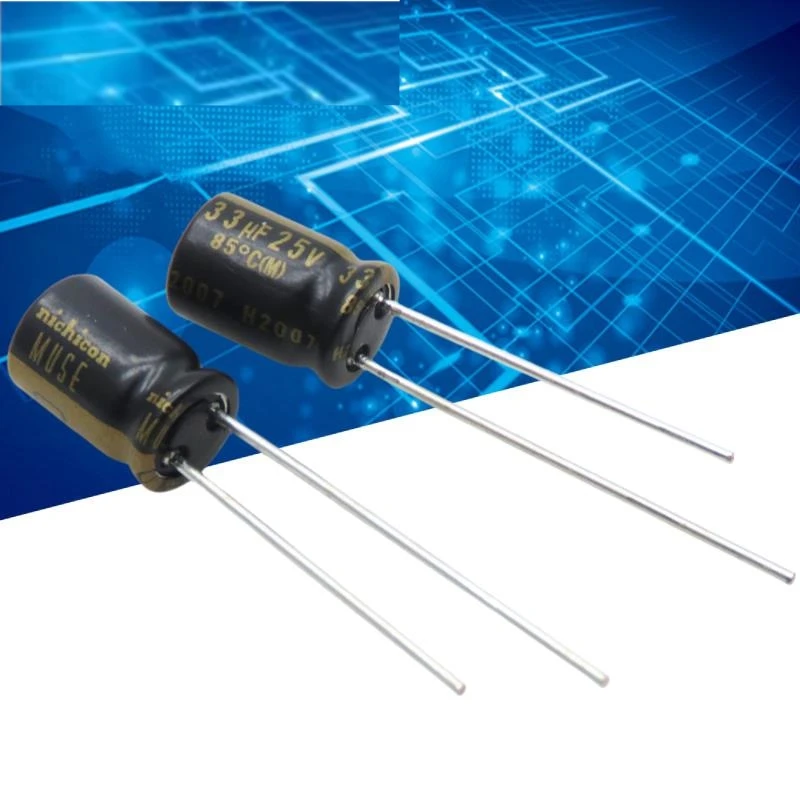 5PCS original 33UF 25V fever capacitor 25V 33UF 8X12 MUSE KZ copper feet