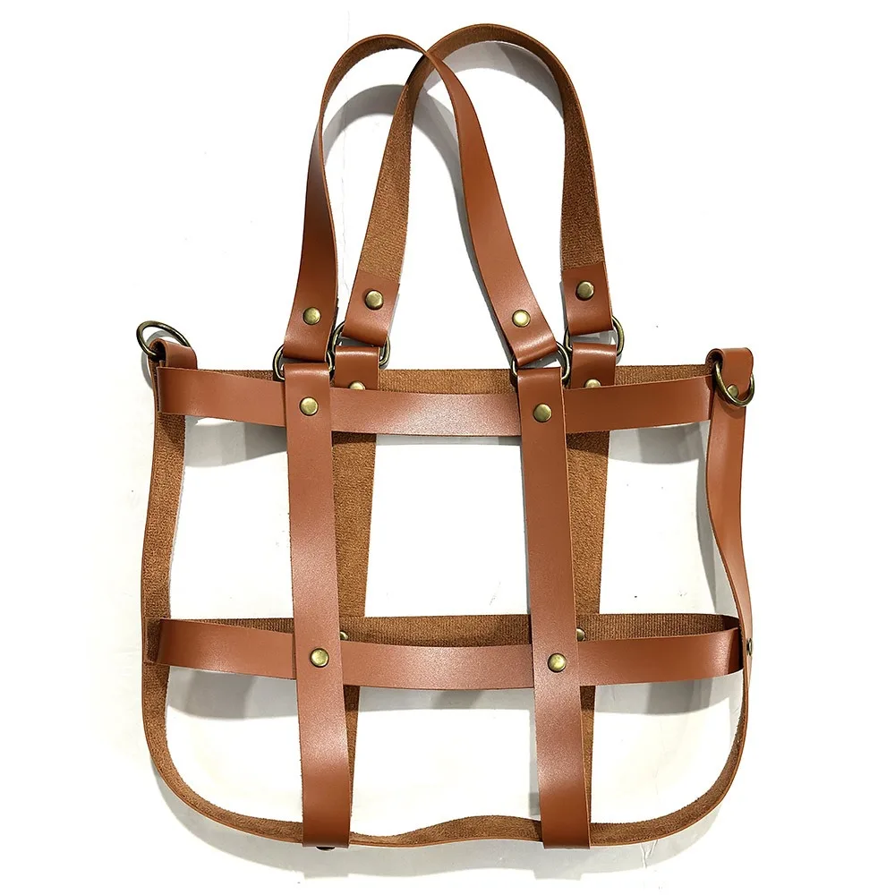 

Retro Style DIY Handbag Making Kit Large Capacity PU Leather Hollow Tote Adjustable Shoulder Strap Body Jacket