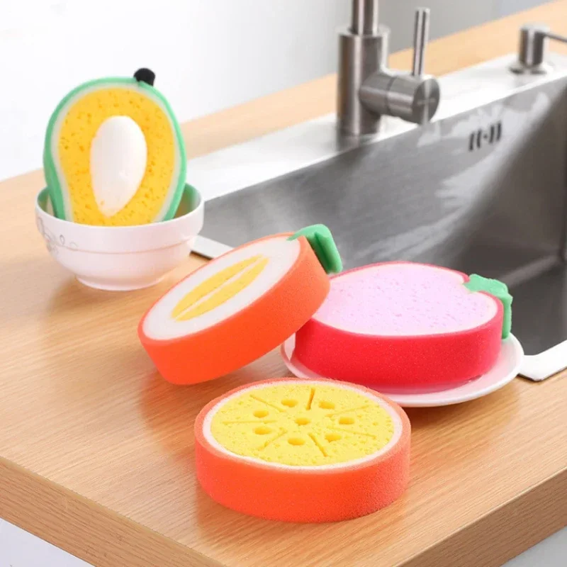 

2024 Hot Cleaning Sponge Cartoon Bath Cute Bath Sponge Fruit Shaped Body Sponge Bathroom Supplies Shower Brush Bath Tools