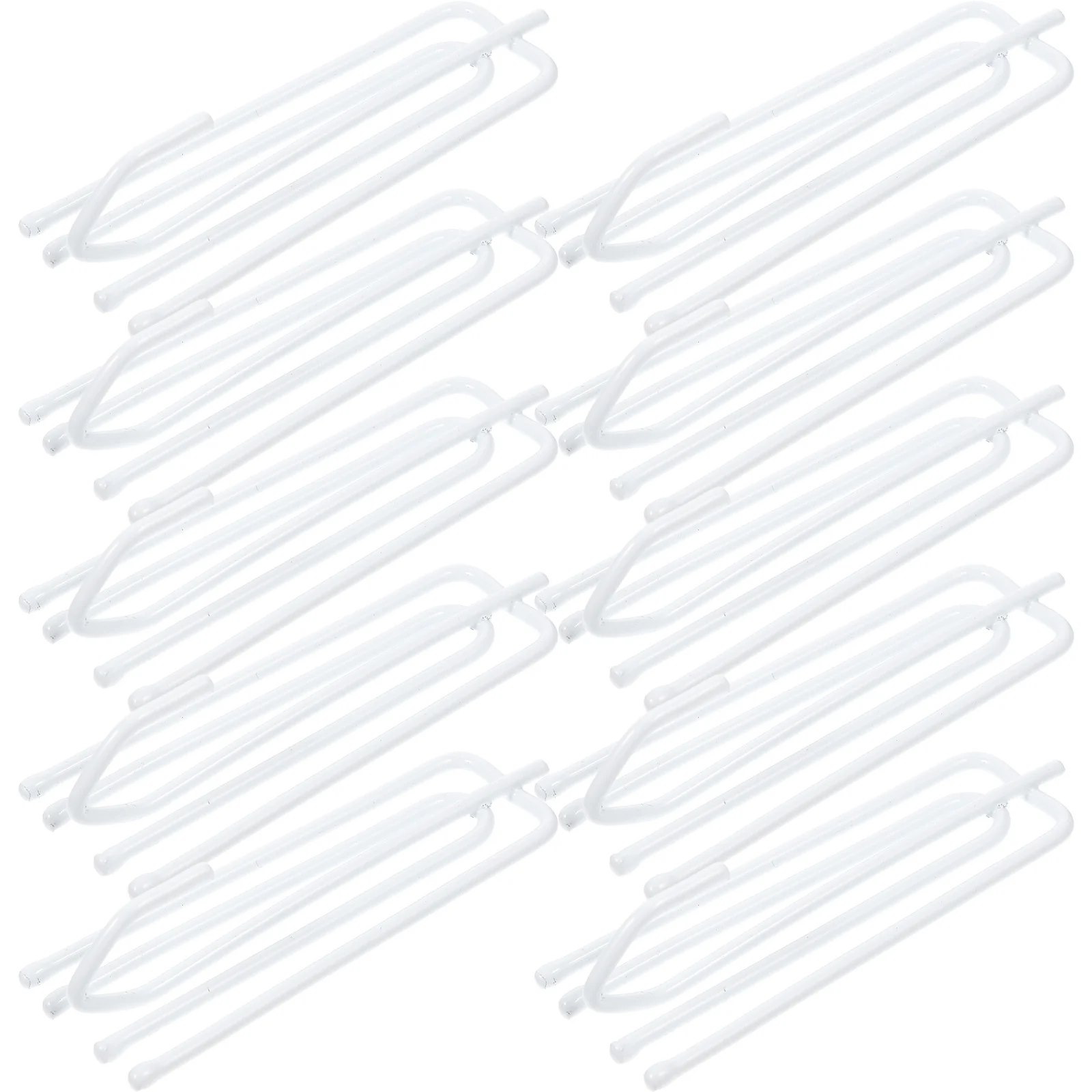 

DECHOUS 30pcs Curtain Pleat Hooks 4 Prong Pinch Clip Drapery Tape Pins Stainless Steel White