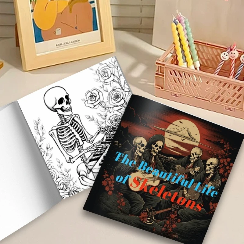 Thick Coloring & Graffiti Art Book with Character Patterns, Coloring Pages for Kids & Adults