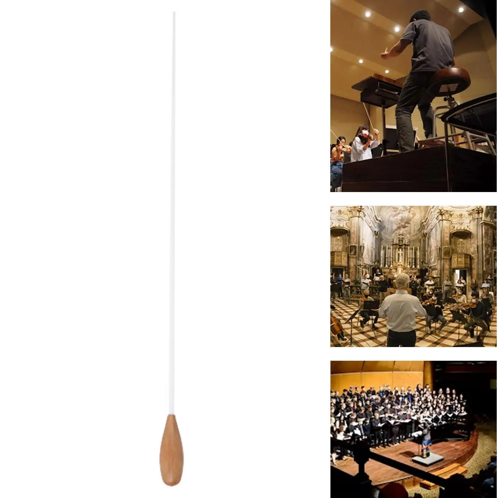 

Music Conductor Baton, Band Director Stick 15in Professional Lightweight Rhythm