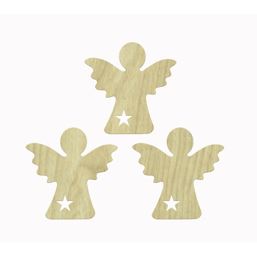 KD347 Angels pcs Set Set Wooden Package Ornament, Hobby Wood Ornament