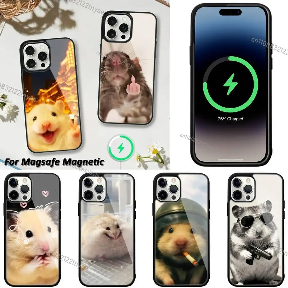 

Cute M-Mouse Rat Hamster Phone Case For iPhone 16,14,11,17,13,15,12E,Air,Plus,Pro,Max,Mini Frosted for MagSafe Magnetic Wireless