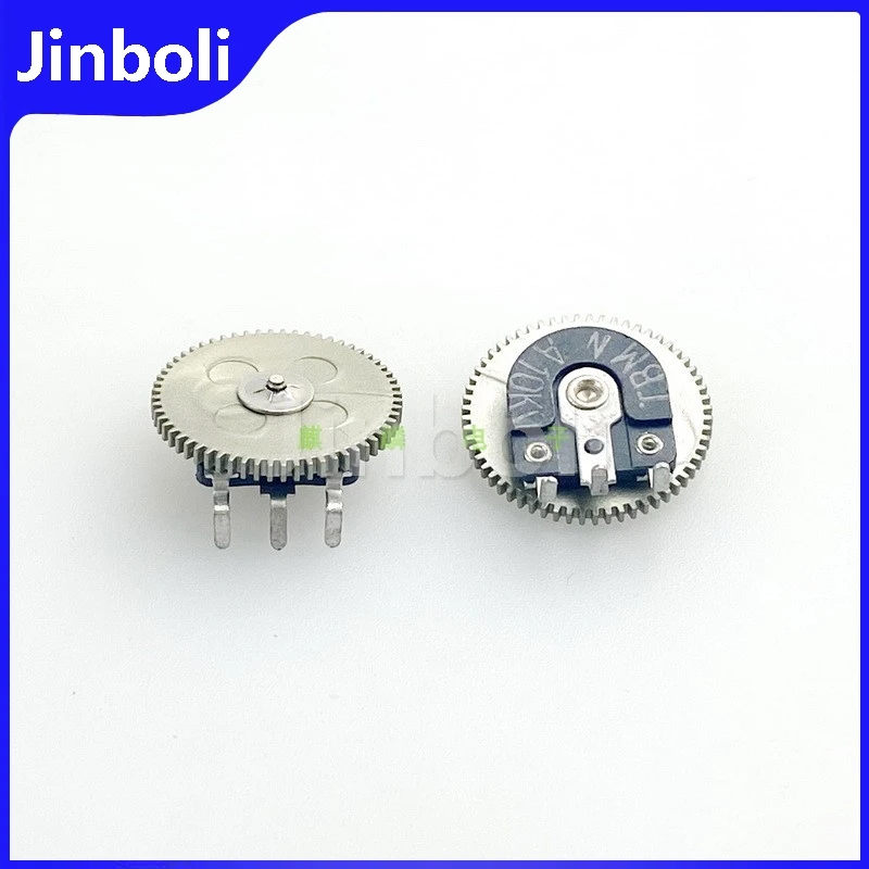 10PCS 16*1.3MM Dial Gear Potentiometer A10K A103 Duplex 5Pins Radio Volume Wire Control Volume Adjustment Switch