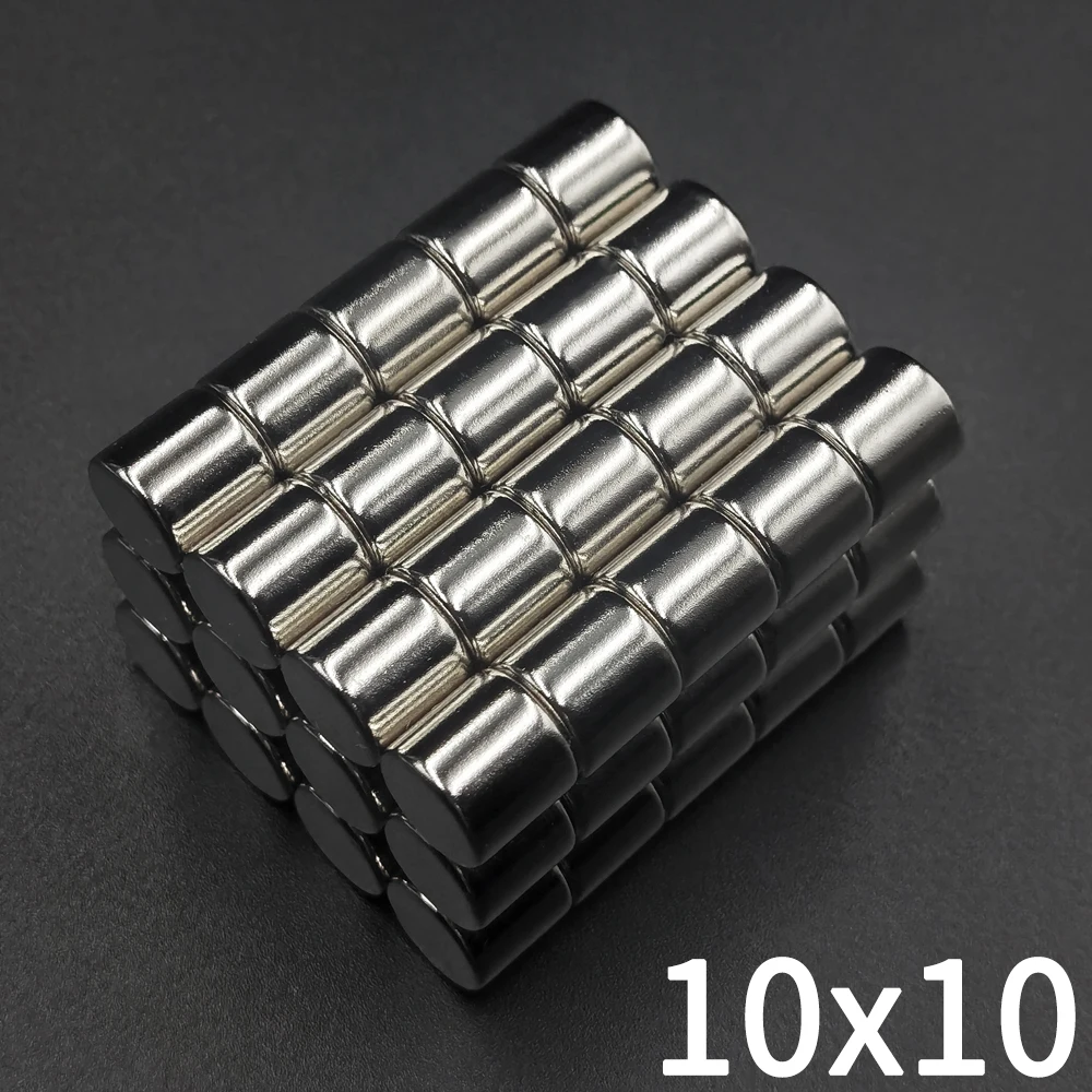 5/10/15 pz 10x10mm magneti al neodimio Super resistenti magneti rotondi per frigorifero magneti per terre Rare imanes disco magnetico permanente