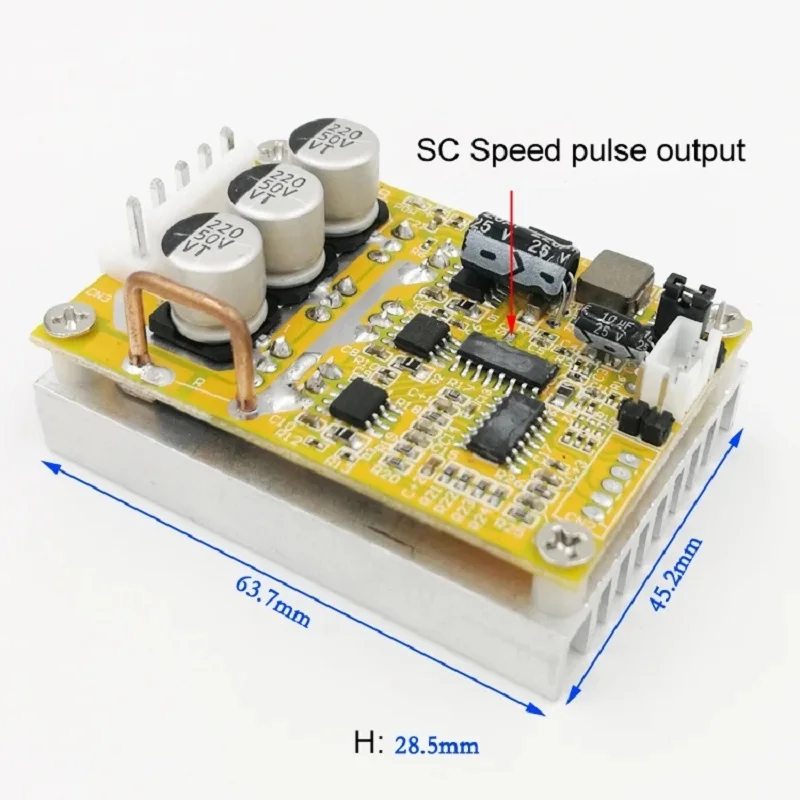 5-36V 350W BLDC Three-Phase DC Brushless Without Hall Motor Controller Sensorless Driver