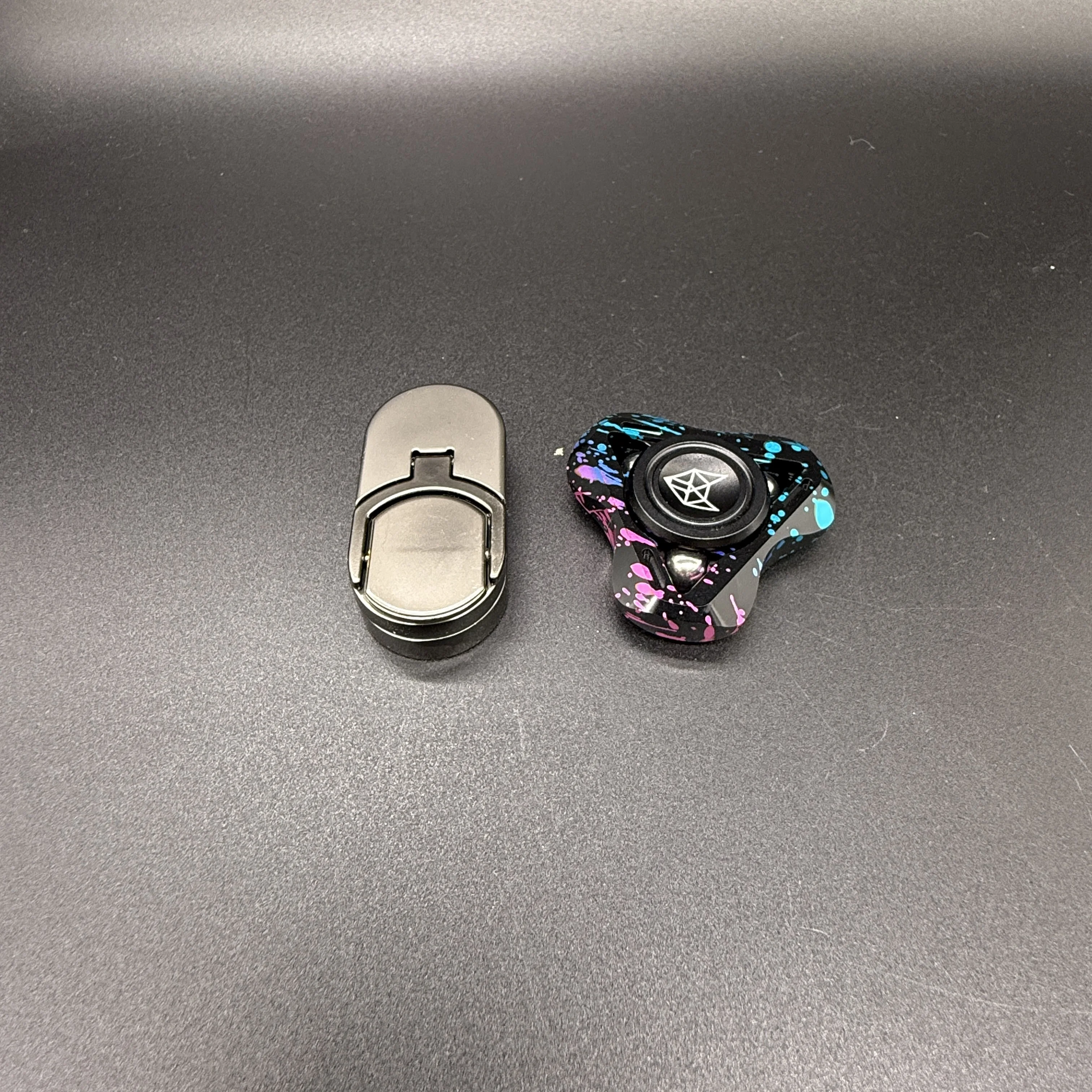 Giocattolo EDC in metallo da 2 pezzi, giocattolo per decompressione giroscopico con punta delle dita, giocattolo per alleviare la pressione da ufficio, regalo giocattolo per adulti