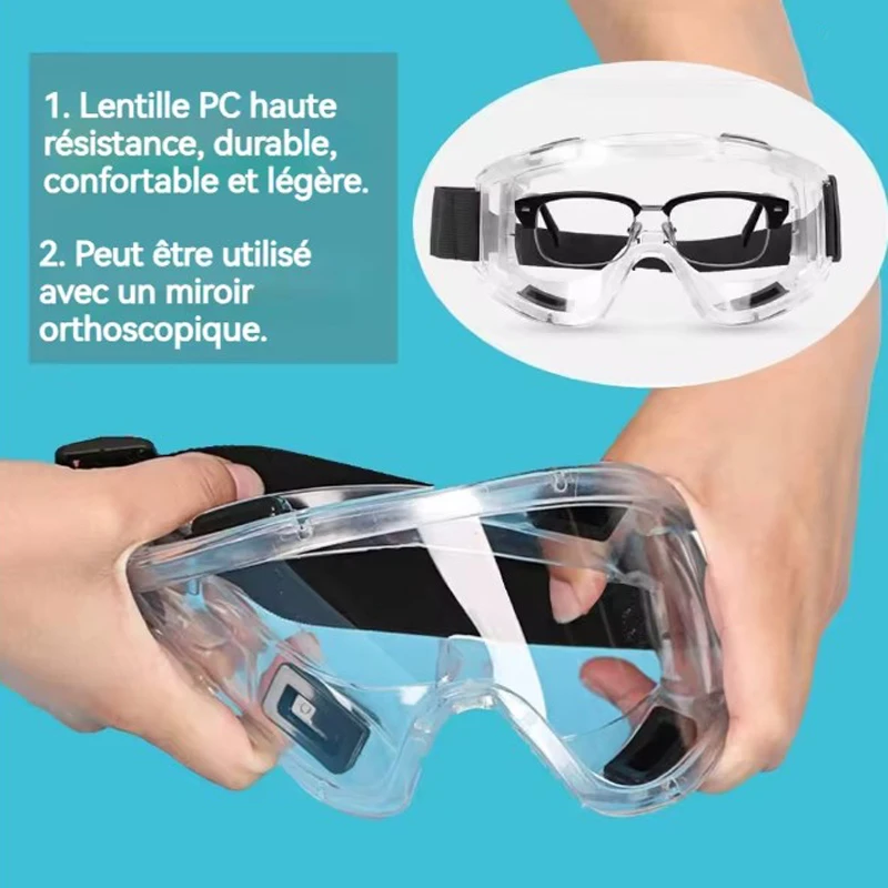 Anti-Beschlag-Schutzbrille, spritzwassergeschützte und winddichte Arbeitsschutzbrille, geeignet für Sportarten wie Radfahren und Reiten – Detail 3