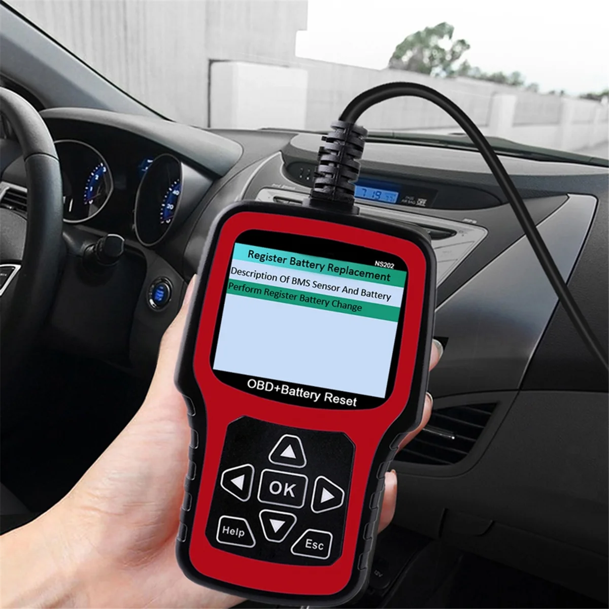 Инструмент регистрации батареи ABYC NS202 + диагностика OBD/EOBD поддерживает 10 тестовых режимов OBD/EOBD для AUDI, BMW, MINI, BENZ, PORSCHE
