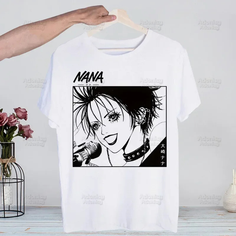 

Black Stones NANA Osaki Anime Printed T Shirts Spring Tops Summer Tees Men Women Short Sleeve Casual Personaity T Shirts