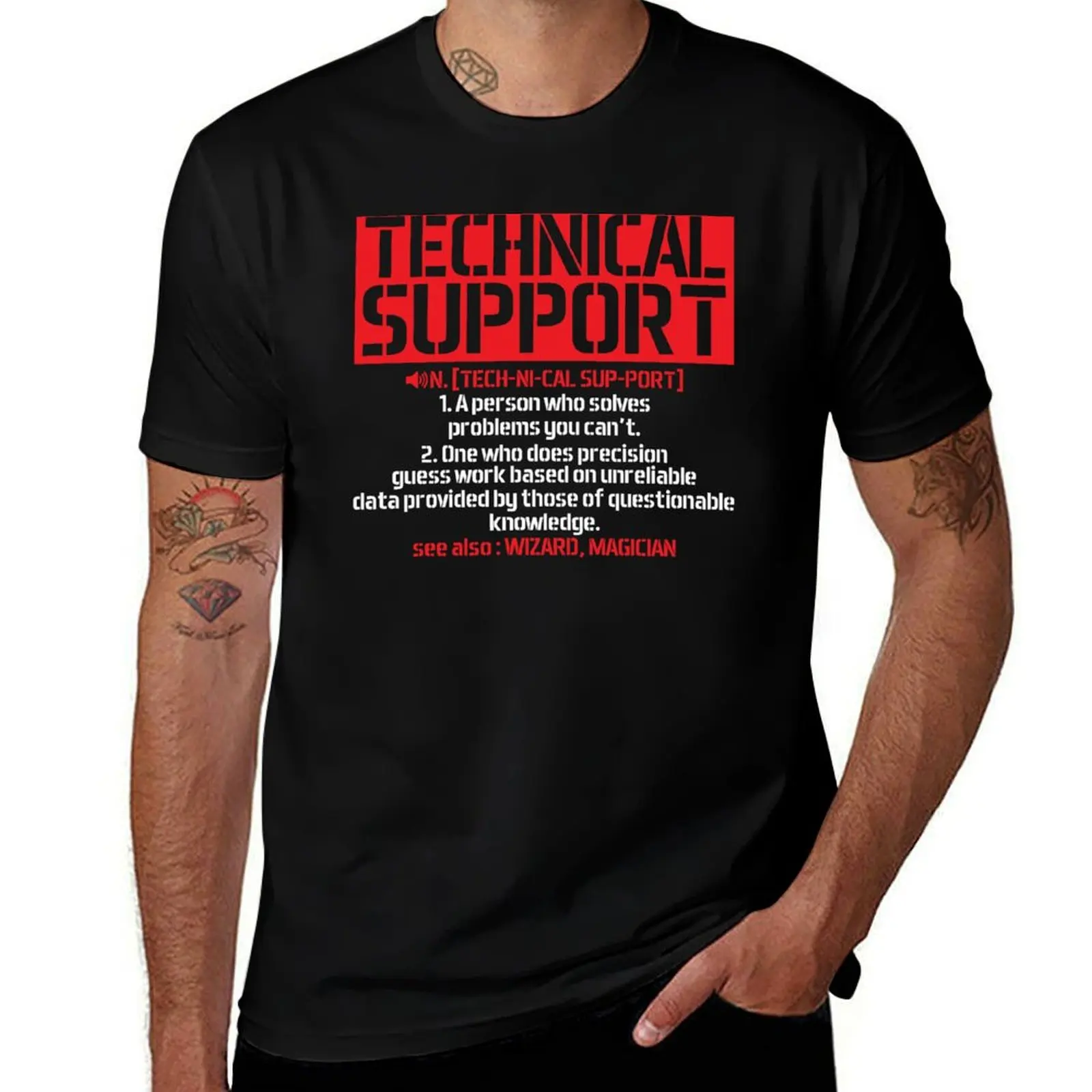 

[Tech Support Funny Gift T-Shirt t shirt for man 100 percent cotton t shirts for man cotton soft cotton t shirt pack T-Shirt