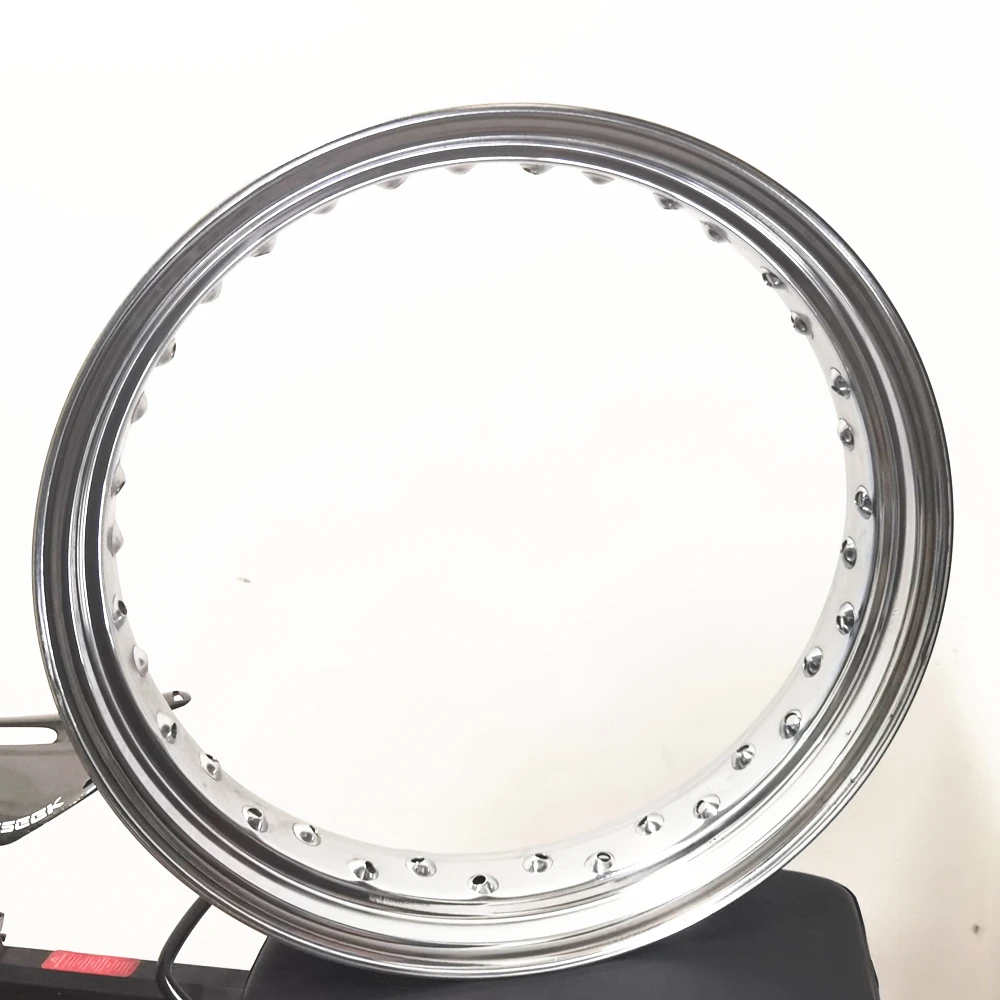 Motorrad-Stahlfelge 16/17/18/19 Zoll, achtfach galvanisierte Felge, 40 oder 36 Löcher
