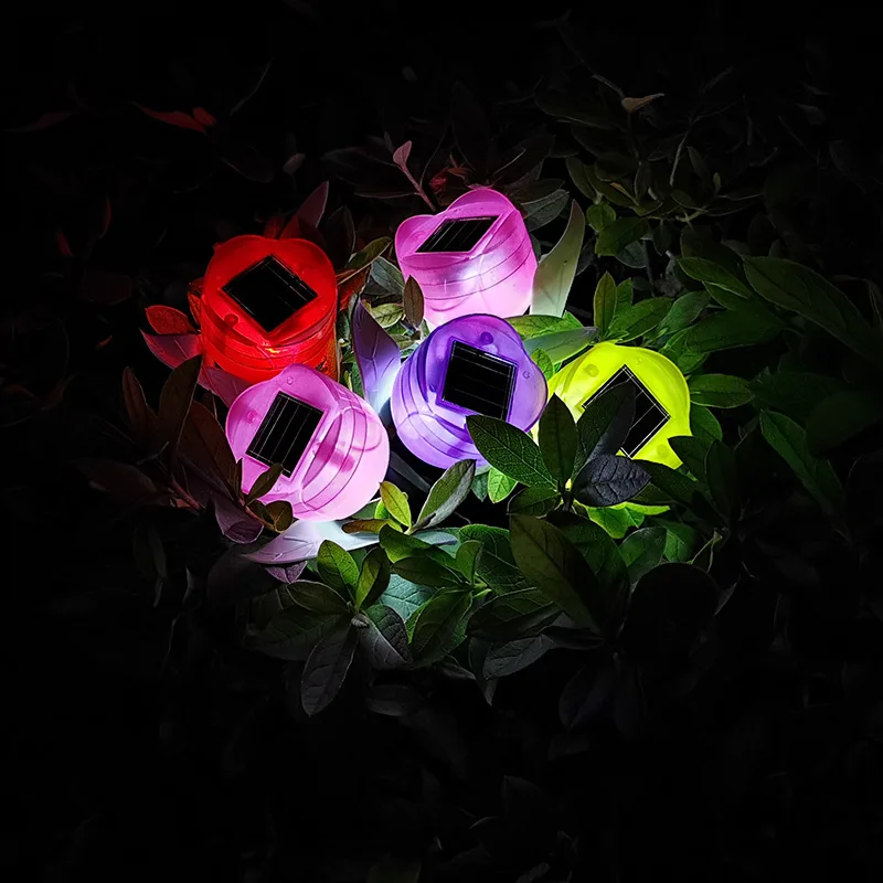 1 Pcs Solar LED Light Outdoor Waterproof MultiColor solar Flower tulip light bulb for Home Garden Yard Lawn Landscape Night Lamp