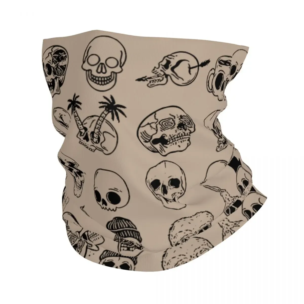 Skull Retro Bandana Neck Cover Printed Curiosities Bone Halloween Balaclavas Magic Scarf Warm Cycling Outdoor Sports Winter