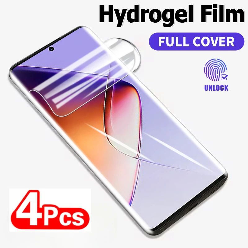 4Pcs Full Cover Screen Protector for Infinix Note 40 Pro Plus 30 VIP Hot 30 20S Soft Hydrogel Film for Infinix GT 20 10 Pro